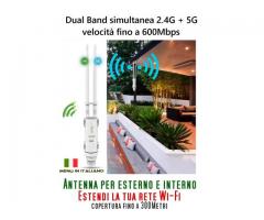Amplificatore segnale wifi da esterno o interno 2.4G + 5G lunga distanza